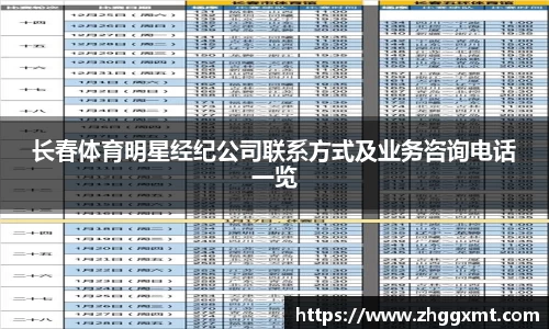长春体育明星经纪公司联系方式及业务咨询电话一览