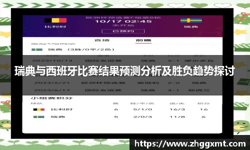 瑞典与西班牙比赛结果预测分析及胜负趋势探讨